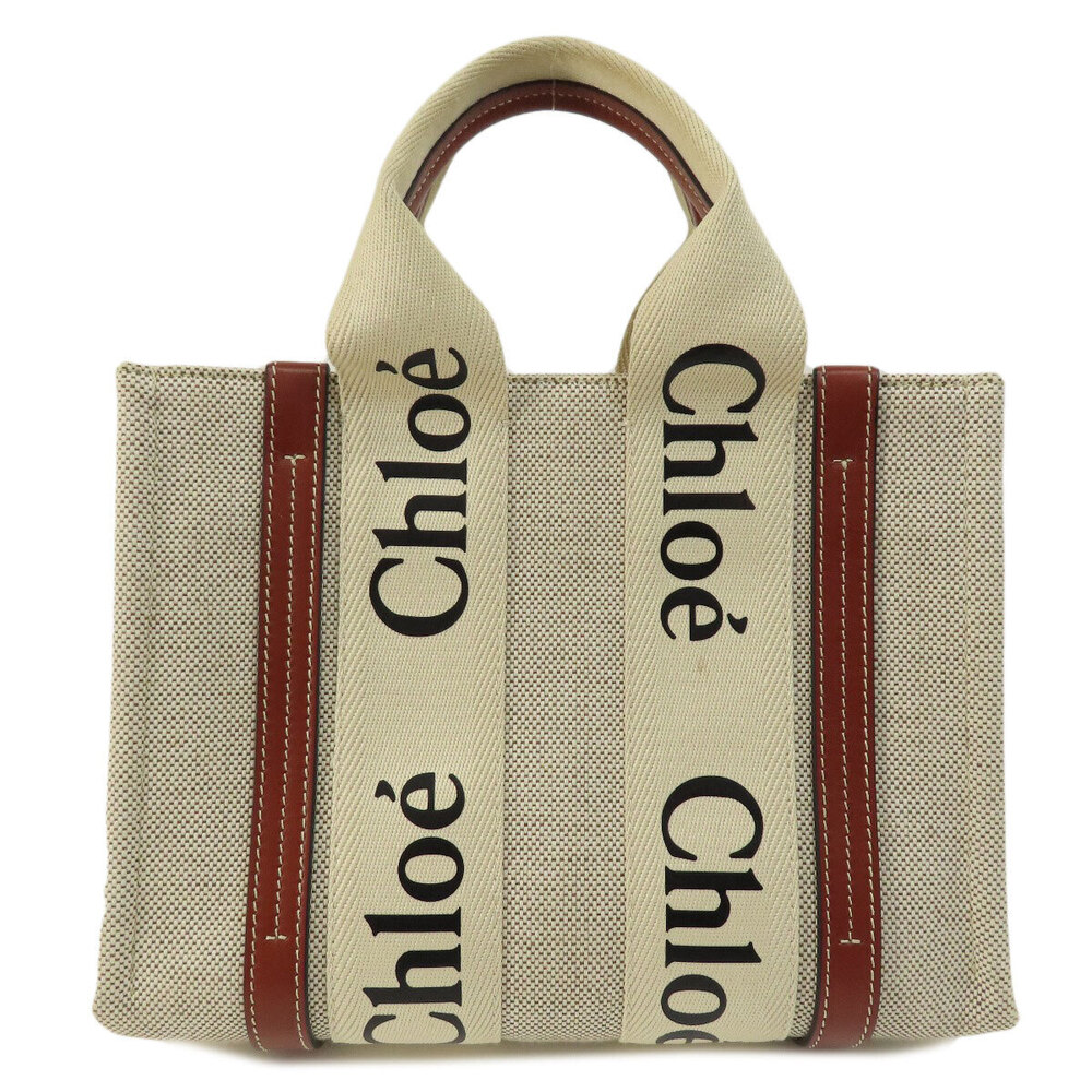 Chloe Woody Handbag Canvas Black